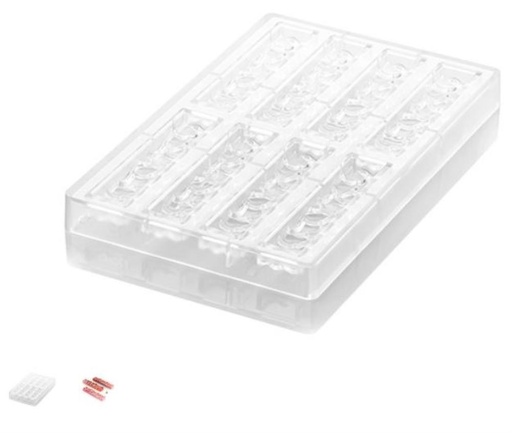 [51654120] SILIKOMART MOULE A PRALINES TRITAN CH009 GOCCIA B 8EMP 12X2,5CM H1,6CM