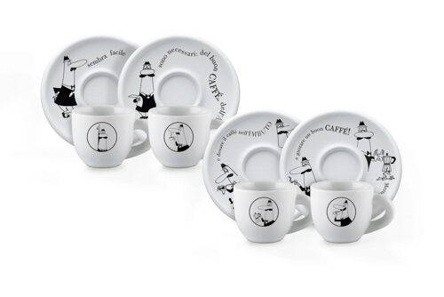 [60251294] BIALETTI SET OF 4 CAROSELLO MOKA CUPS 8CL