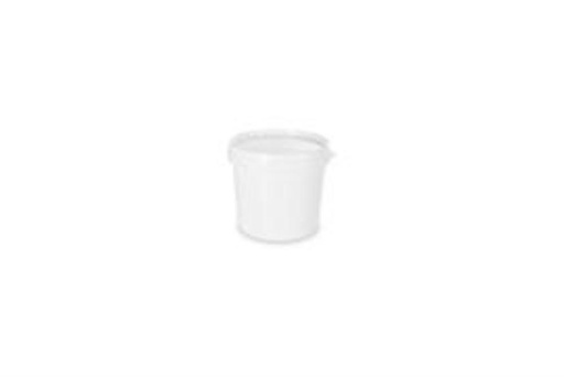 [5766271] SEAU PLASTIQUE ALIMENTAIRE BLANC   5.8L A/COUVERCLE&ANSE PLASTIQUE