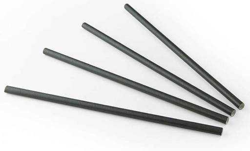 [53533112] SIER PAILLES PAPIER FSC NOIR  Ø 8 MM  24CM 100 PCE