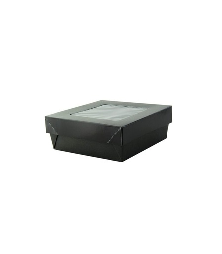 [25101083] BLACK SQUARE BOX 135X135X50 WITH WINDOW LID 25 PCES