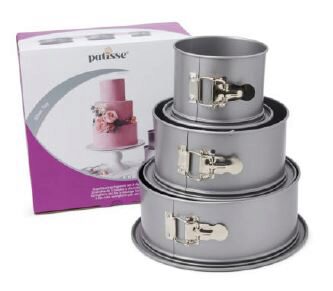 [08053020] PATISSE SILVER TOP SET 3 MOULES CHARNIERE WEDDING CAKE - MENAGER