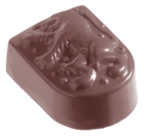 [70409412] MOULE À CHOCOLAT BOUCLIER AVEC LION CW1010 3X8 -- 13GR