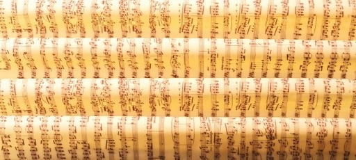 [08057456] PCB Bedrukte vellen Muzieknoten 40x25 cm 17 stuks ***s/cd***