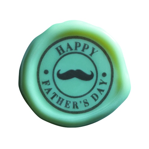 [08058281] 088079 PCB CACHETS DE CIRE PAG HAPPY FATHER'S DAY Ø 3,5CM 63PCS ***S/CDE***