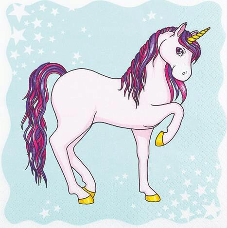 [60700447] HOME FASHION SERVIETTE 33X33CM LICORNE PAQUET DE 20PCES