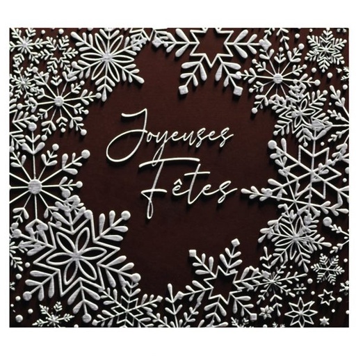 [08056167] 087100 PCB END CAPS CN WITH JOYEUSES FÊTES RELIEF 8.5X7.5 CM 72PCS ***ON ORDER***