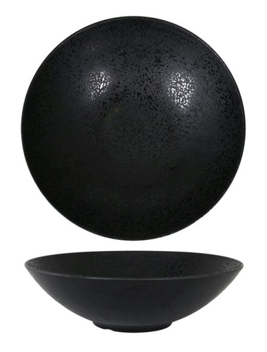 [60251742] ARIZONA BLACK MELAMINE COUPE PLATE 31XH9CM