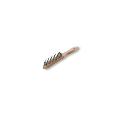 [57662964] METAL GRILL BRUSH WOODEN HANDLE L28X3.5CM