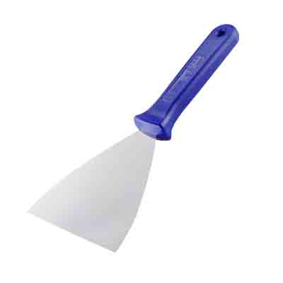 [50361115] THERMO-HAUSER GEBAKSPATEL 12CM BLAUW HANDVAT ROESTVRIJ STAAL