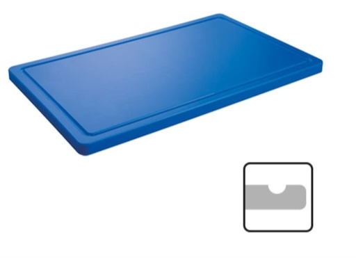 [50706121] CATERCHEF BLUE POLY BOARD 40X25X2CM WITH GRID