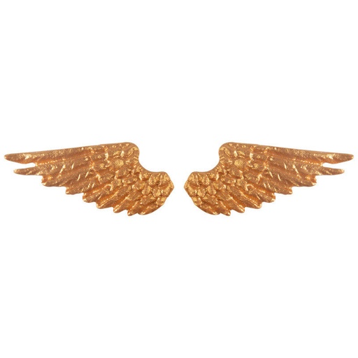 [08053865] 2068531 GOLD CUPID'S WING 53X21MM CHOCOLATE 96 PCES ***ON ORDER***