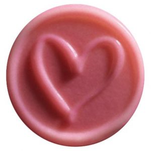 [08057960] 074278 PCB SEALS PAG HEART 2 DESIGNS Ø 3.5 CM 140PCES ***S/CD***