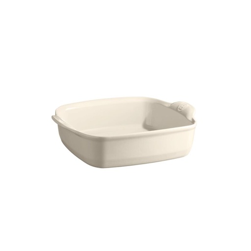 [57690008]  EMILE HENRY CLAY ROASTING DISH 28X24CM -1.80L WHITE