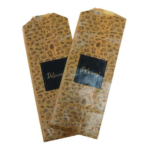 [23601119] PARAFFINED SQUARE ROLL BAG *BROWN KRAFT* 34X17CM ±108P/KG FOST+2025 INCLUDED (1,503€) 10KG