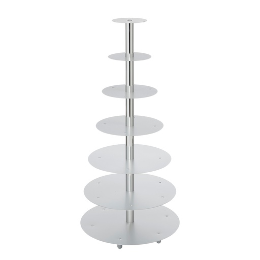 [51903058] 7-TIER ROUND ALUMINUM CAKE STAND