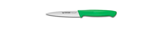 [70407979] FISCHER PARING KNIFE 10CM GREEN OVERMOLDED HANDLE 5337-10