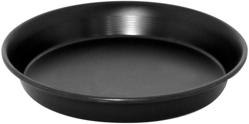 [51430028]  ROUND PLATE 28CM BLACK SHEET METAL PLAIN EDGE 2.5CM
