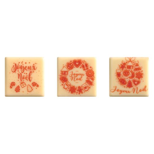 [08058083] 088036 PCB SQUARES CB GINGERBREAD 3 DESIGNS 4CM 96PCS ***S/CDE***