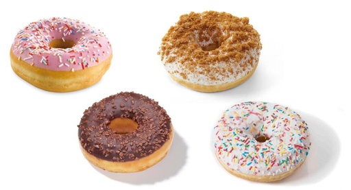 [02060291] ❄️DAUPHINE 4250905 PARTY DONUT BOX ASSORTIMENT 48 X 56GR