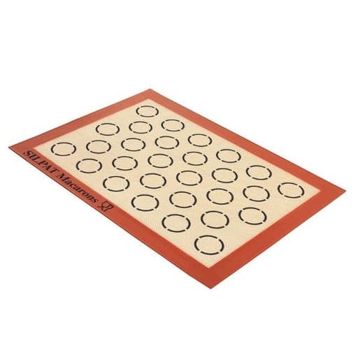 [51300042] *FF* SILPAT®TAPIS DE CUISSON POUR PLAQUE 40X30CM 28 EMPREINTES PETIT MACARON DE Ø3CM