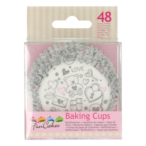 [70407303] FUNCAKES CUPCAKE CASE LOVE THEME 48 PCES