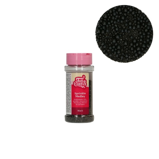 [08052528] FUNCAKES MIX BLACK SUGAR DECORATIONS 65GR