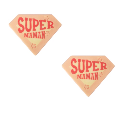 [08054539] 2010822 SUPER MAMAN 45X35MM CHOCOLADE PLAAT 120 STUKS