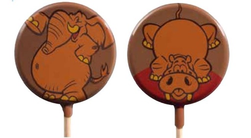 [08057147] 061324 PCB BLISTERS ANIMAL LOLLIPOPS FOR 45 PRINTS Ø 5.5 CM AND STICKS 9PCS ***S/CD***