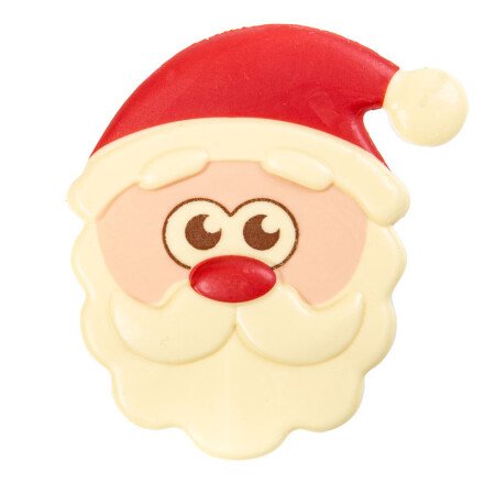 [08054407] 2015498 KERSTMAN CHOCOLADE GEZICHTSBLOK 10 CM 10 STUKS ***S/CD***