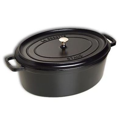 [57659870] STAUB ZWARTE OVALE SUDDERPOT 33CM 6.70L