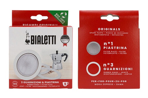 [57658330] BIALETTI SET 3 PAKKINGEN + FILTER 9T MOKA