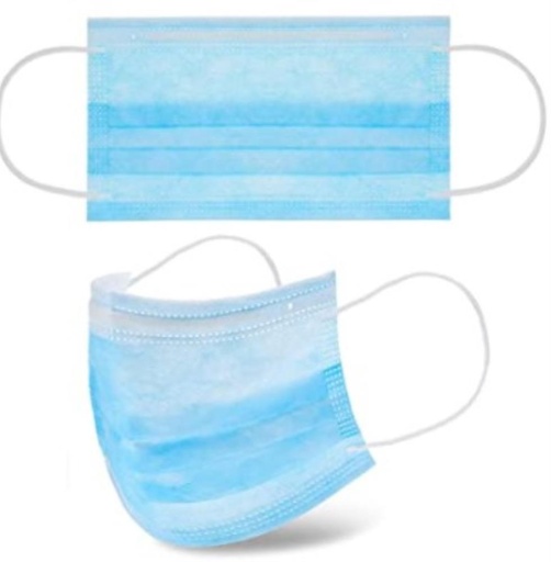 [53152810] SINGLE-USE PROTECTIVE MASK 3-PLY 50PC