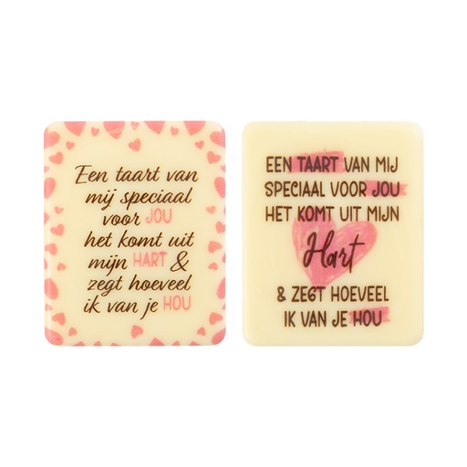 [08054750] 2010157 PLATE EEN TAART SPECIAAL VOOR JOU 5X4CM75PCS ***S/CDE***