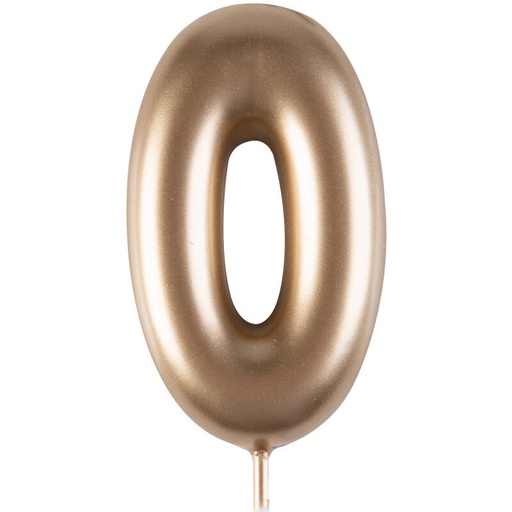 [08063101] 1023840 BOUGIE CHIFFRE OR "0" 4CM 12 PCES**S/CDE**