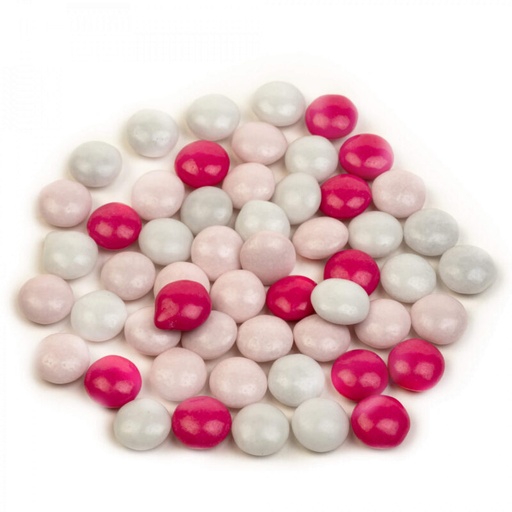 [70407567] VANPARYS DRAGEE-MINI CONFETTI CHOCOLADE MIX GIRL 2 (ROZE/WIT/LICHTROZE) 1KG