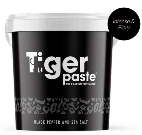 [04020049] DEBCO TIGER PASTE BLACK PEPPER & SALT ULMER SPATZ 5KG BUCKET