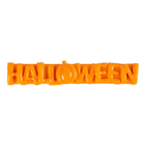 [08082233] 2091123 PLAQUETTE HALLOWEEN RELIEF ORANGE EN CHOCOLAT 90X18MM 24 PCES ***S/CD***