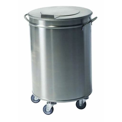 [32901427] BERTRAND POUBELLE INOX 95 L SANS PEDALE  Ø450X H685 - POUB-PSP450-95L-C