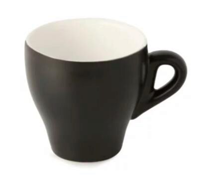 [60252255] INSPIRE TASSE CAPPUCINO NOIR MAT 9XH9CM-260ML INTERIEUR CREME