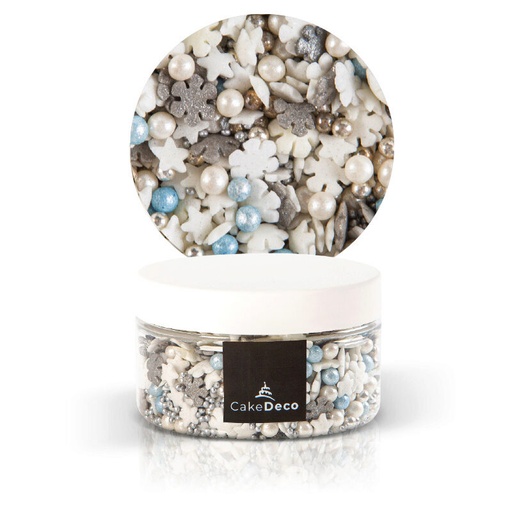 [08054133] 1039212 MIX NOEL ARGENT/BLANC/BLEU EN SUCRE 80G