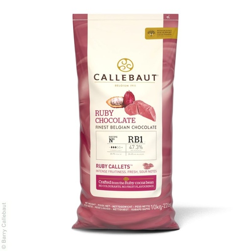 [03070710] CALLEBAUT CHR-R35RB1-554/CHR-Q37RB2-554 RUBY RB1 FINEST BELGIAN CHOCOLATE 10 KG ***S/CDE***