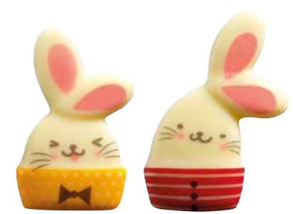 [08056509] 050200 PCB LAPINS CB ENDIMANCHÉS 2 DESIGNS 90PCES***S/CD***