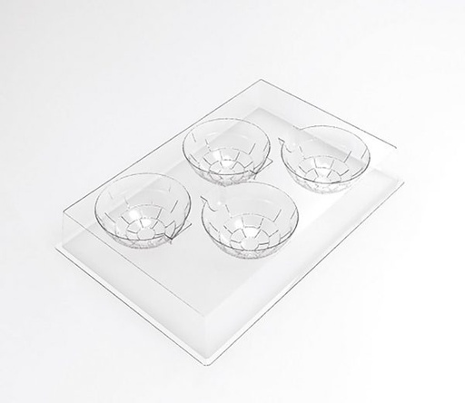 [08057630] 070527 PCB MOULES ENTREMETS INDIVIDUELS IGLOO POUR 120 PIÈCES 8,6X8 CM 30PCES ***s/cd***