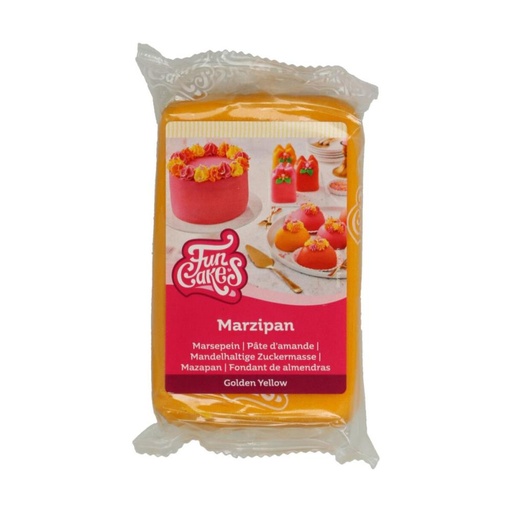 [70407434] FUNCAKES MASSEPAIN PATE D'AMANDE 20%  JAUNE  250GR