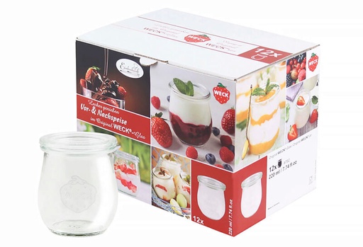 [56000574] WECK BOCAUX "TULIPE" Ø 60MM- 220ML-8P COUV.VERRE