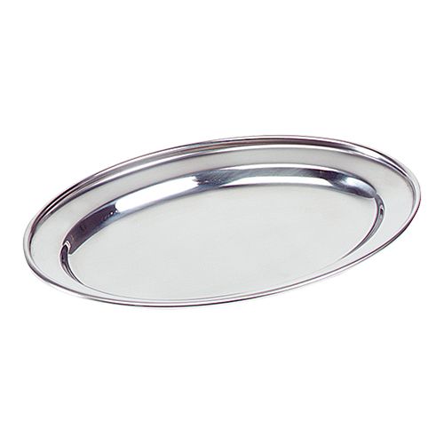 [53321116] PLATEAU INOX 18/10 OVAL 40X26CM