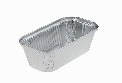 [45007052] RECHTHOEKIGE ALUMINIUM SCHAAL RECHTE RAND CH1500 250X134 H70MM1500CC 8X100ST