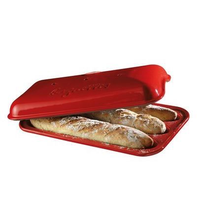 [55330016] EMILE HENRY MOULE BAGUETTE ROUGE 39.5X23CM 13.7L
