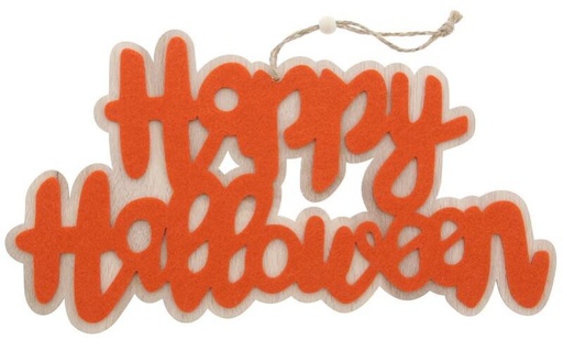 [60700561] PENDENTIF ORANGE DÉCO HAPPY HALLOWEEN  350X190MM
